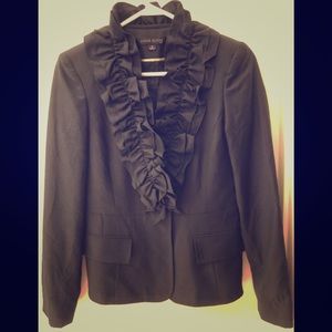 Navy blue Anne Klein suit jacket w/ruffles